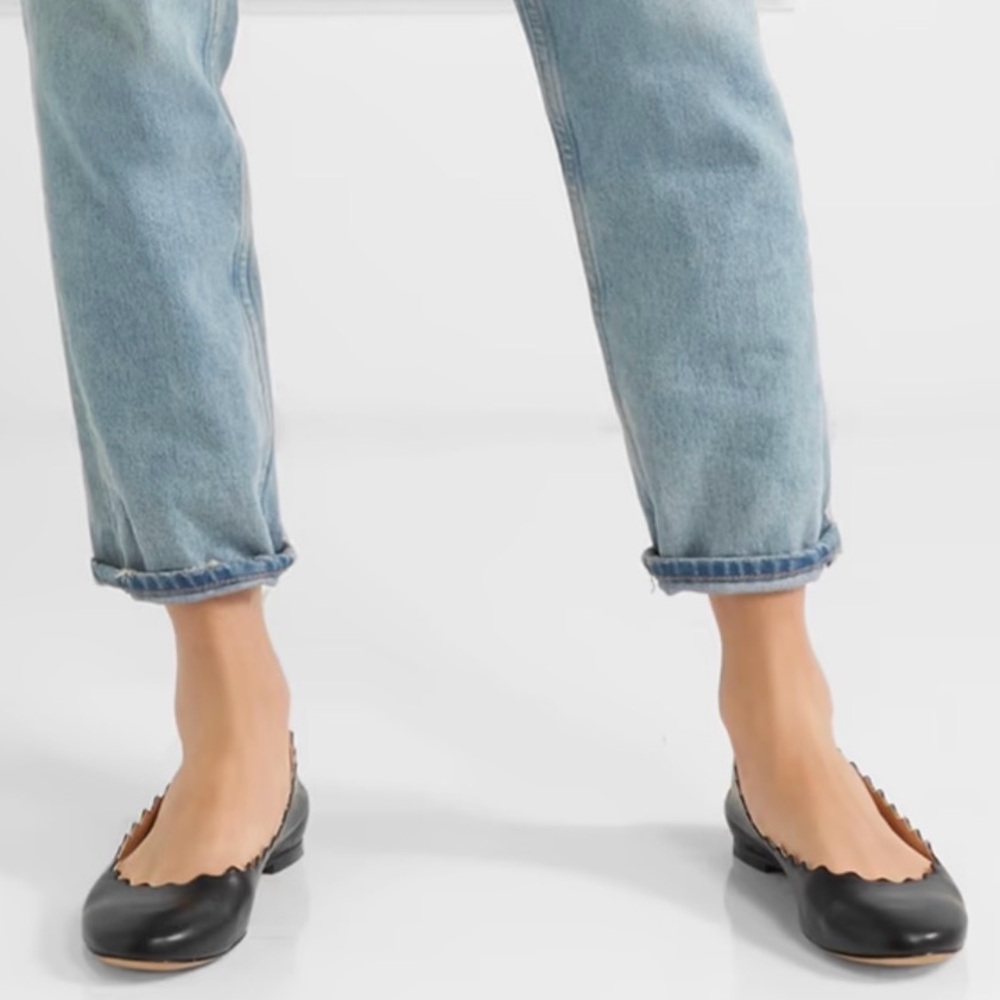 Used Chloe Lauren Leather Ballet Flats - Size 37